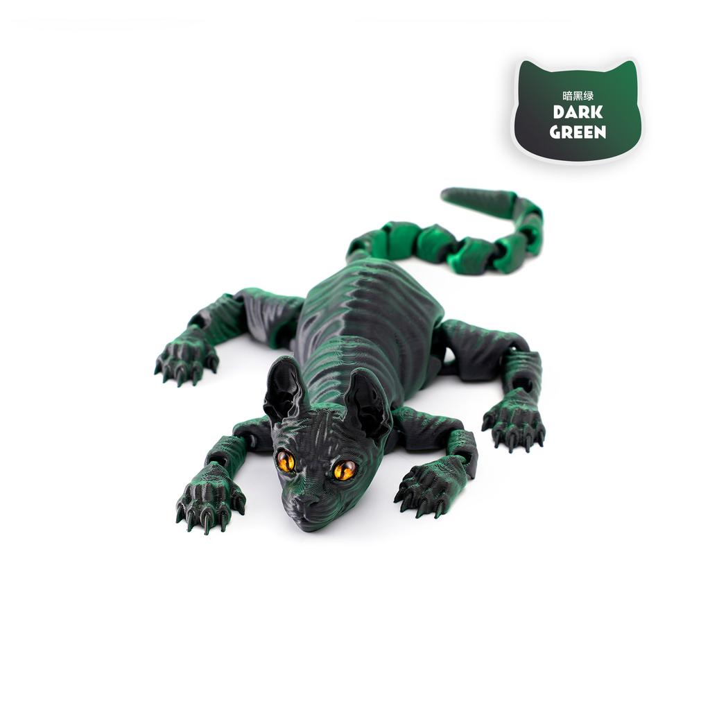 3D-печатная игрушка-антистресс в виде кошки сфинкс, реалистичная фигурка без шерсти, шарнирная кошка, забавная игрушка для любителя кошек, коллекционера, украшение для дома