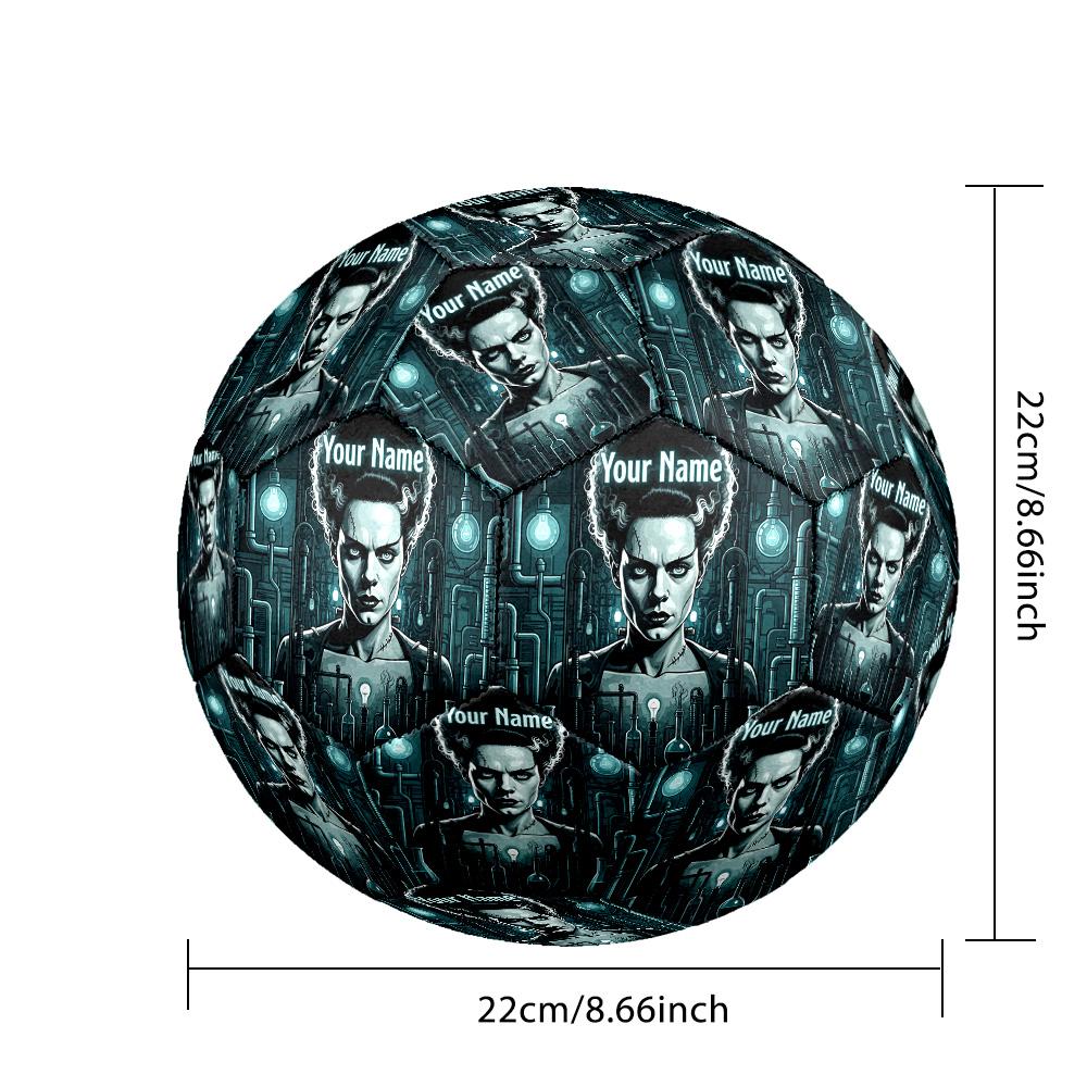 Custom Text Size 5 Soccer Ball, Standard Match Football For OutdoorBride of Frankenstein