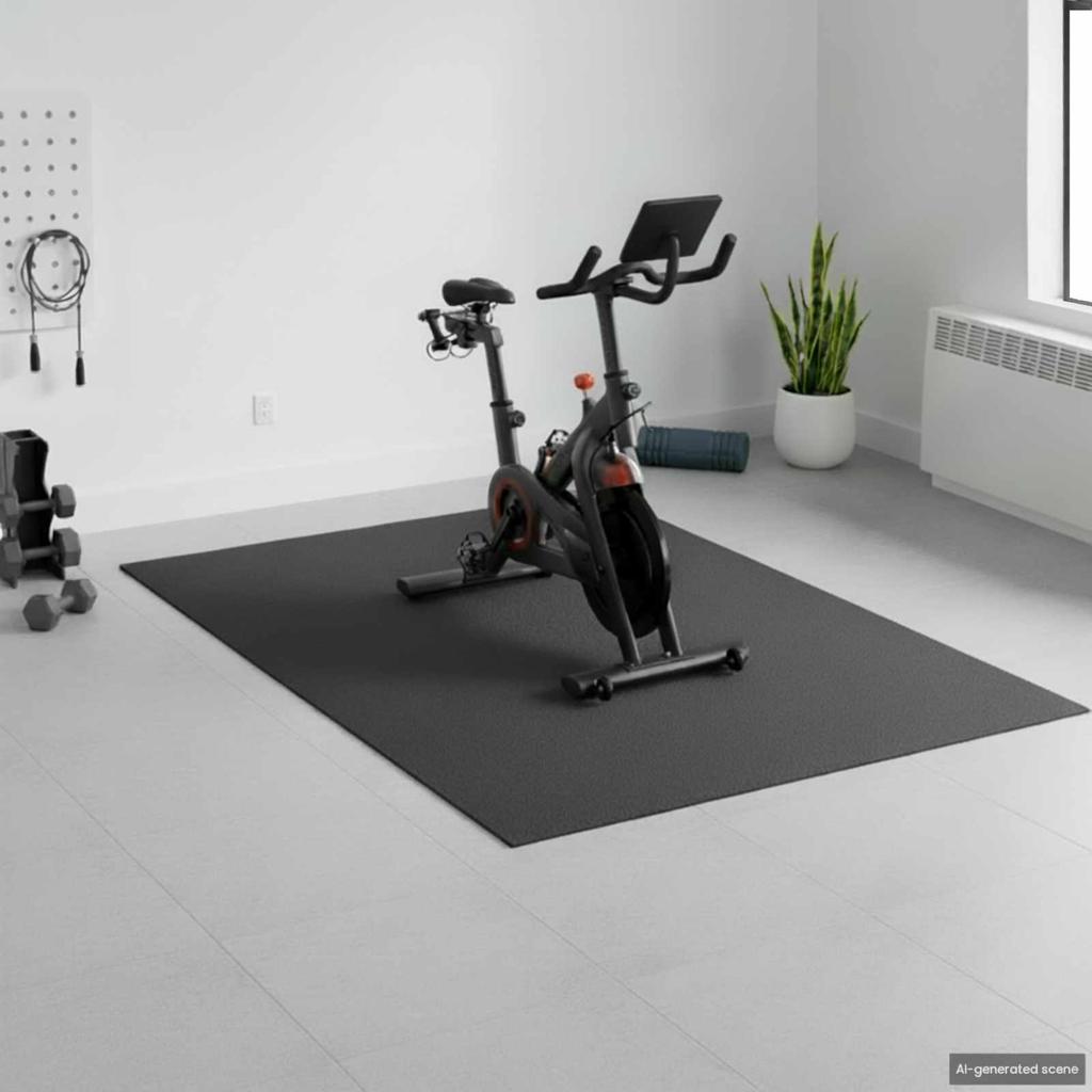 Sports Protection Mat Black 213 x 152 x 0.6 cm High Density PVC
