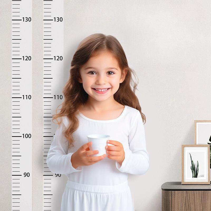2M Adhesive Wall Growth Chart Removable Children's Growth Height Chart Wall Height Measurement Card for Home Nursery & Office