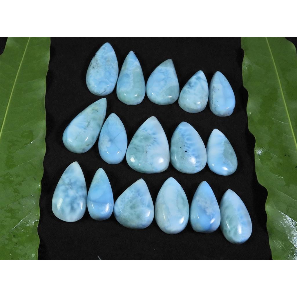 11X18-16X23ММ Натуральный Ларимар Пектолит Груша Кабошон Свободный Драгоценный Камень 16Шт С-55