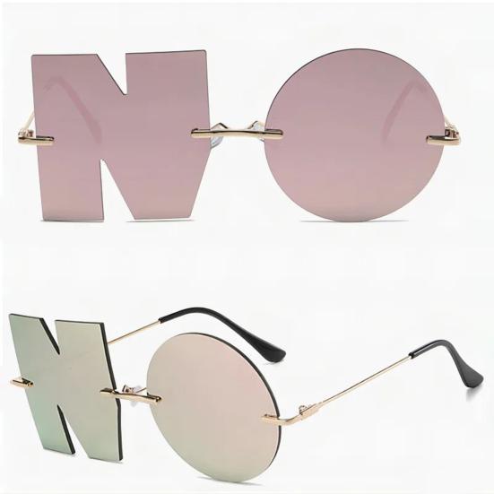 Декоративные очки без линз с индивидуальными буквами, солнцезащитные очки для фотосъемки, без оправы, с защитой от УФ-излучения, с зеркальным отражением, для путешествий на открытом воздухе и пляжа