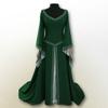Luxurious Long Bell Sleeve Medieval Renaissance Women's Vintage Gown Dress For Cosplay