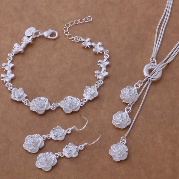 wholesale High quality silver plated Fashion jewelry Necklace bracelet earrings WT-269Good product