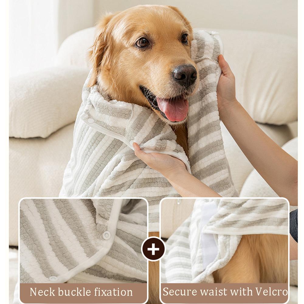 Comfortable Soft Pet Bath Towel Dog Bathrobe Absorbent Pet Quick Drying For Large Small Dogs