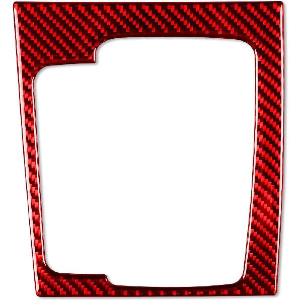1pc Car Gear Shift Box Panel Frame Sticker Real Soft Carbon Fiber Gear Shift Box Trim Cover Interior Accessories Compatible with Mazda Axela 2017