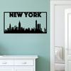Металлическое настенное искусство с изображением горизонта Нью-Йорка | Лазерная резка металла на стену Декор Нью-Йорка Металлическое настенное искусство с изображением горизонта Нью-Йорка, лазерная резка металла