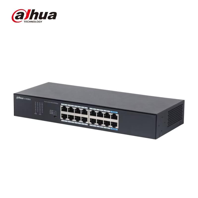 Dahua 16-Port Gigabit Unmanaged Industrial Switch CN plug (adapter included)