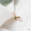 14K Gold Needle Cubic Leaf Stick Rose Gold Piercing (S8538965)