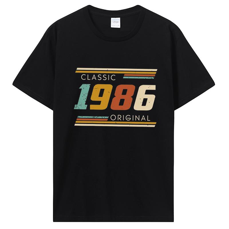Классическая оригинальная футболка на день рождения 1986 года