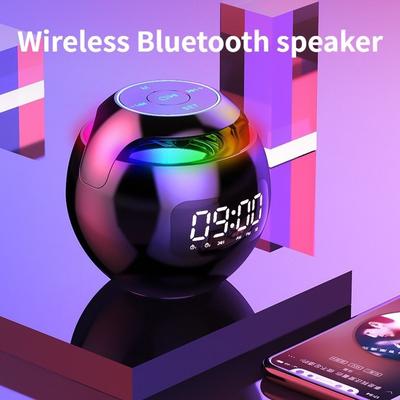 Часы Красочный Bluetooth-динамик Мини-портативный домашний мяч-карта Маленький стальной пистолет Bluetooth-аудио