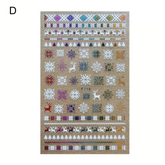 Наклейки для маникюра, декоративные яркие бумажные наклейки для ногтей, рождественские подарки, наклейки для дизайна ногтей, блестящая фольга, декор, маникюрная наклейка для женщин