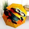 Minions Bathtub Bubbles Fun Folding Umbrella Portable 8 Paraphenoid Bones Printing Outdoor Umbrella