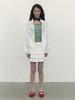 Kirsh Tiered Pleated Mini Skirt [White]