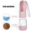 2 In 1 Pet Dog Water Bottle Cat Food Dispenser Portable Multifunctional Drinking Bowl For Small Large Dogs Travel Puppy Supplies