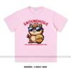Women's Groundhogs Printed T-Shirt 100% Cotton Oversized Animal Graphic Tees for Men Summer Tops Nature Streetwear