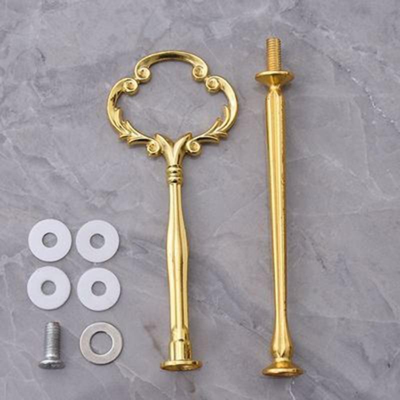 Универсальная подставка-держатель для фруктов, торта, типа "подсолнух", золото/серебро