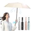 Folding Umbrella with Fan 3 Speed Adjustable USB Rechargeable UV Protection Umbrella Portable Waterproof Windproof Summer Outdoor Sun Rain Umbrella