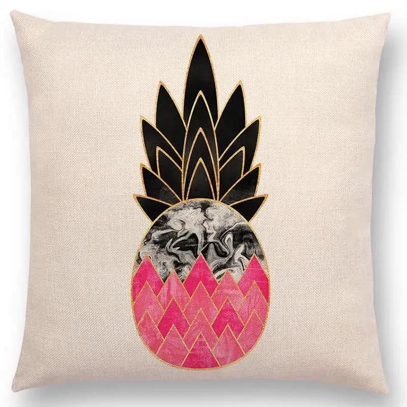 Последние милые счастливые кактусы, симпатичные ананасы, красочные мороженые, драгоценные агаты, принты, чехол для подушки для автомобиля, диванная наволочка