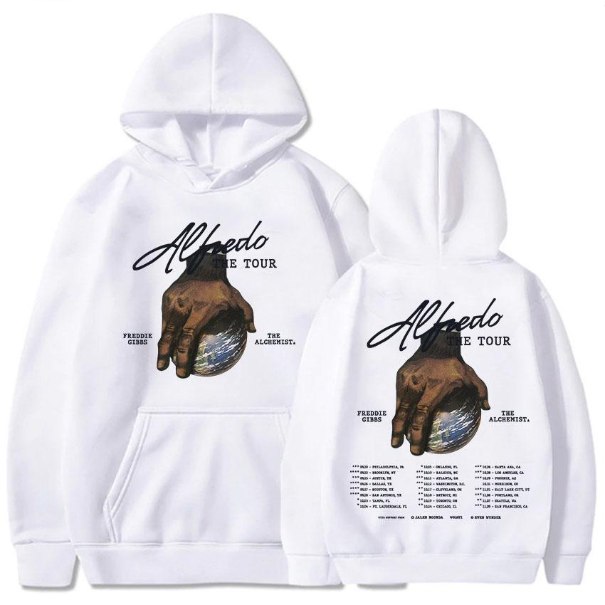 Толстовки Freddie Gibbs ALFREDO Tour Осень/Зима Свободные Толстовки с Капюшоном для Мужчин Теплый Флис Мужские Женские Пуловеры Уличная Одежда