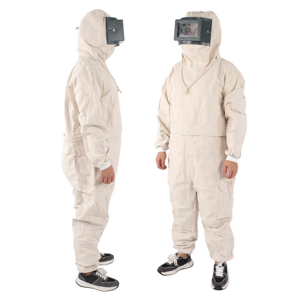 Full Protective Overalls Dustproof Breathable Sand Blasting Suit with Transparent Glass Face Shield