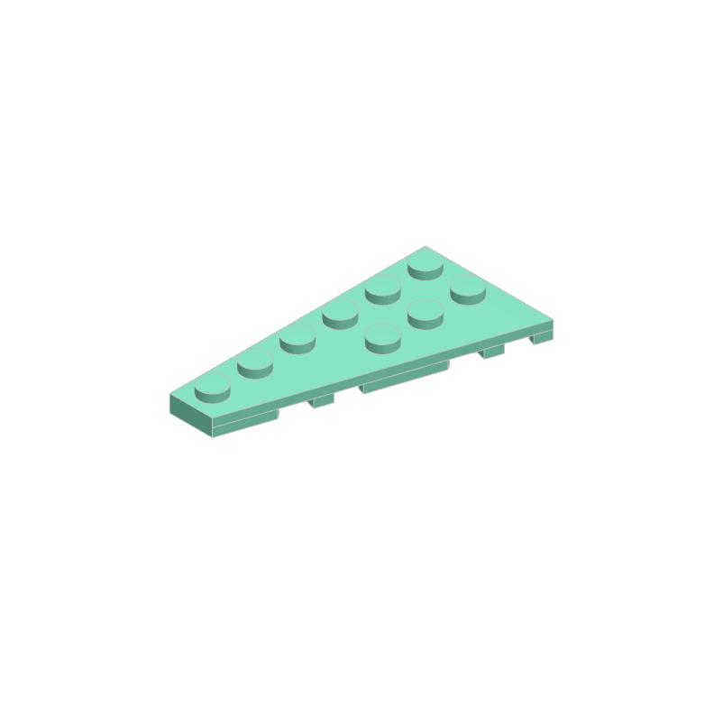 50pcs 54384 Wedge Plate 6 x 3 Left Bricks Collections Bulk Modular GBC Toy For Technical MOC Set Buildings Blocks Compatible