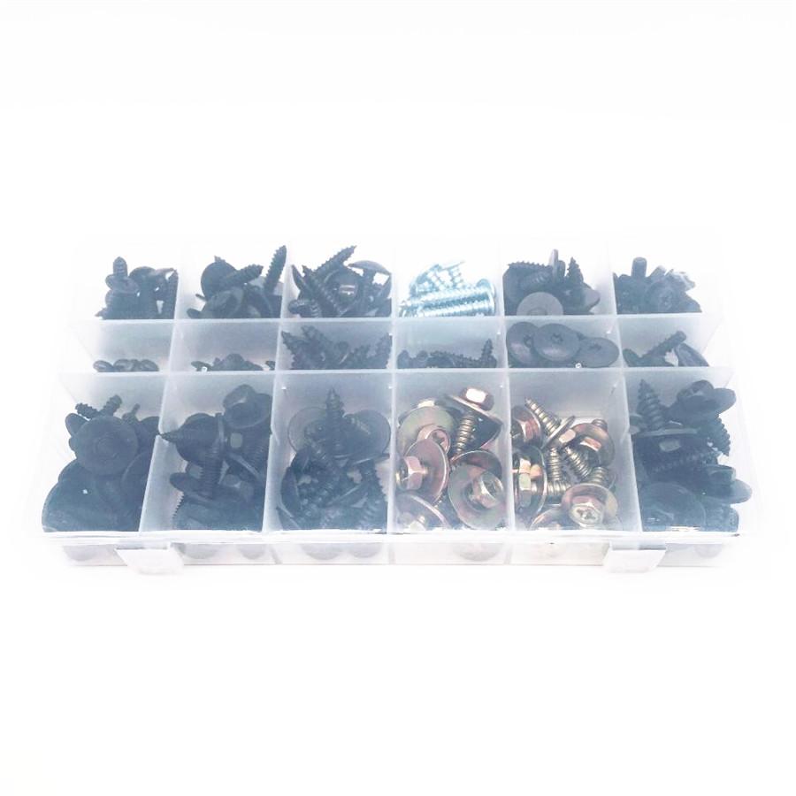 180PCS Car Leaf Board Fender Bumper Self - tapping Screw Fast Wire Screw Metal C