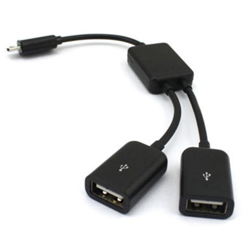 Двойной Micro Usb Otg Hub Host адаптер кабель для планшетного ПК и смартфона