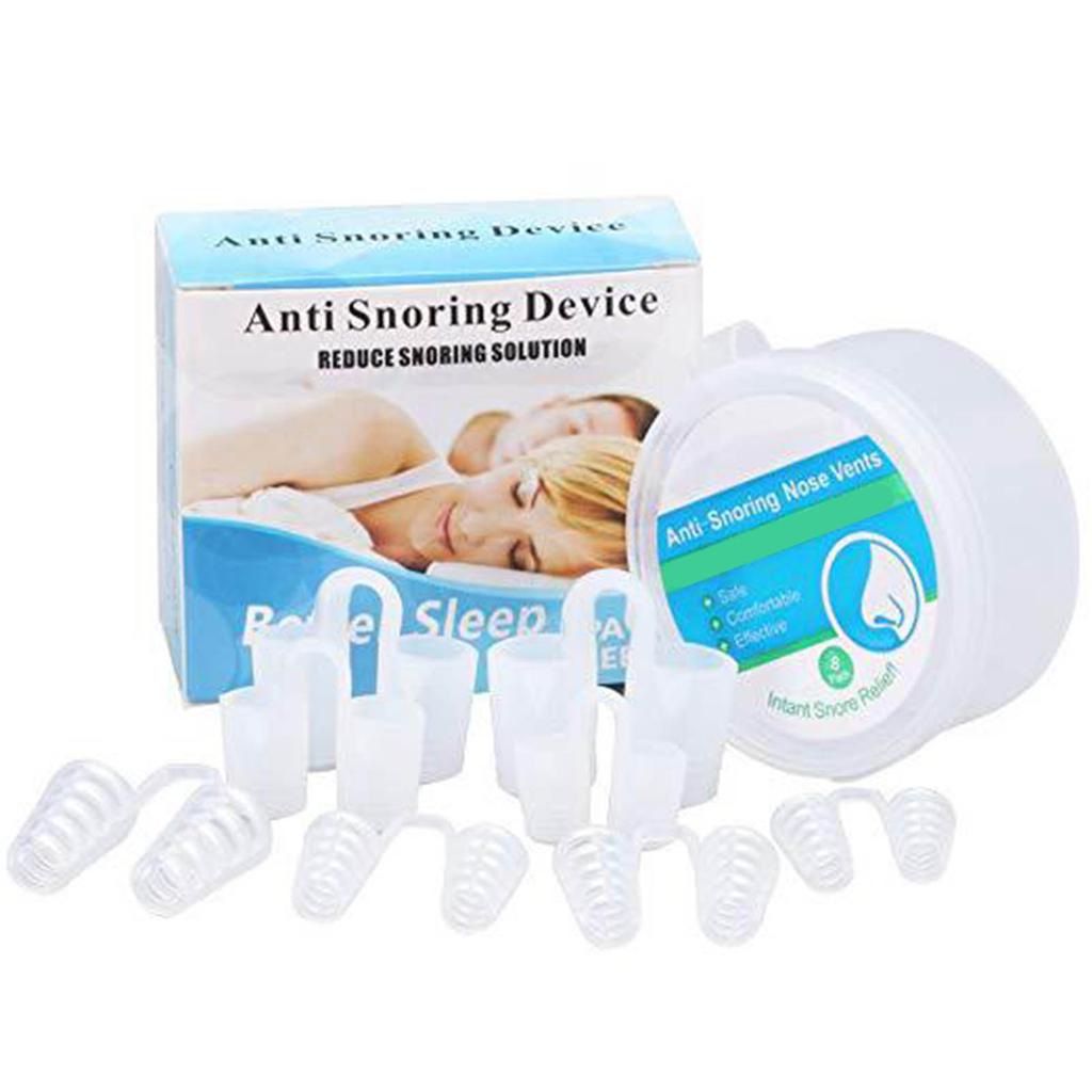 8pcs Snore Nasal Dilator Clip Professional Men Women Home Silicone Nose Vents Snoring Solution