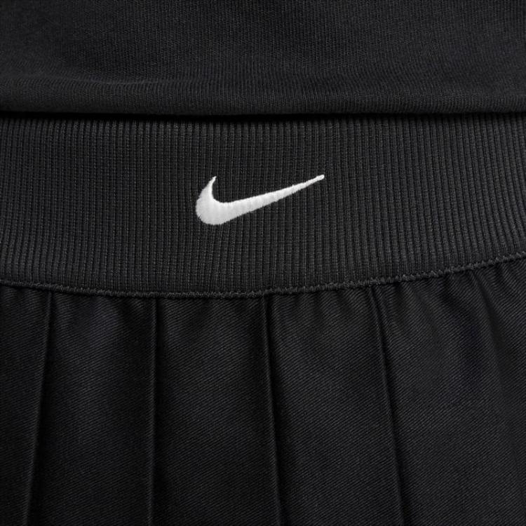 Nike Спортивная тканая удобная повседневная одежда Детские платья Черный Белый FZ5565-010