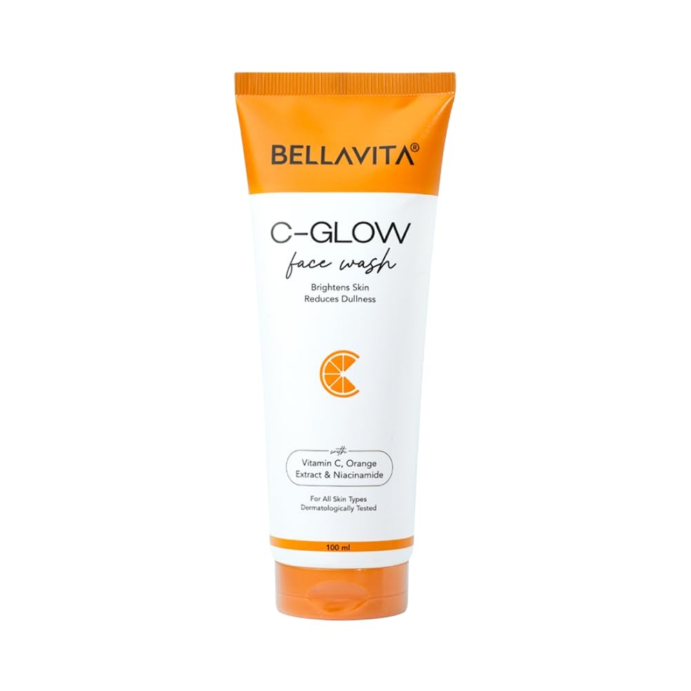 BELLAVITA C-Glow Гель для умывания с витамином С, ЦИКА и зеленым чаем | Для сияющей и светлой кожи | Уменьшает тусклость | Для всех типов кожи | pH-сбалансированный | Осветляющий
