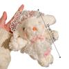 Fluffy Plush Rabbit Doll Pendant Cute Design Rabbit Plush Ornament  Gift for Her