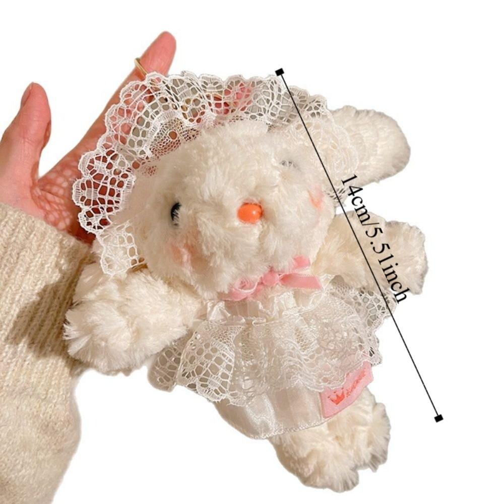 Fluffy Plush Rabbit Doll Pendant Cute Design Rabbit Plush Ornament Gift for Her