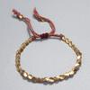 Friendship Women Buddhist Rope Cotton Tibetan Copper Beads Bangles Braided Bracelet Wrist Jewelry