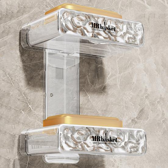 Soap Box Space-Saving Wall-Mounted Shower Soap Organizer Detachable Easy To Clean Soap Holder for Home Bathroom