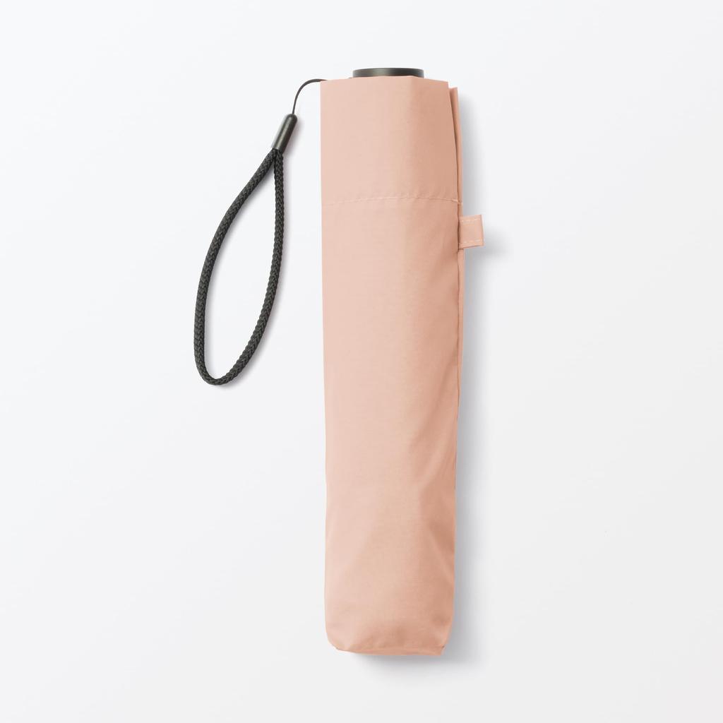 MUJI Легкий складной зонт от солнца и дождя, унисекс, легкий, длина спицы 50 см, для взрослых, DEA03A5A, розовый,
