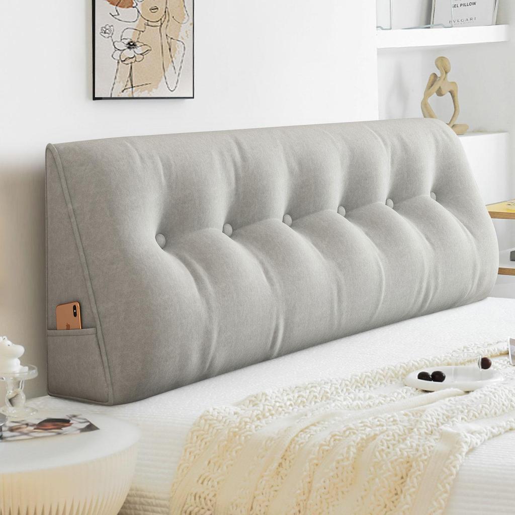 Подушка-клин для изголовья, подушка-валик для изголовья со съемным чехлом, подушки для тахты, двухъярусной кровати для сидения, чтения или работы в постели