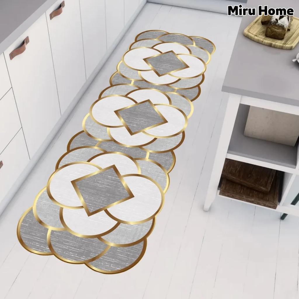 Моющийся нескользящий точечный коврик Miru Home с цифровой печатью для гостиной, кухни, коридора и дорожка Mc-38