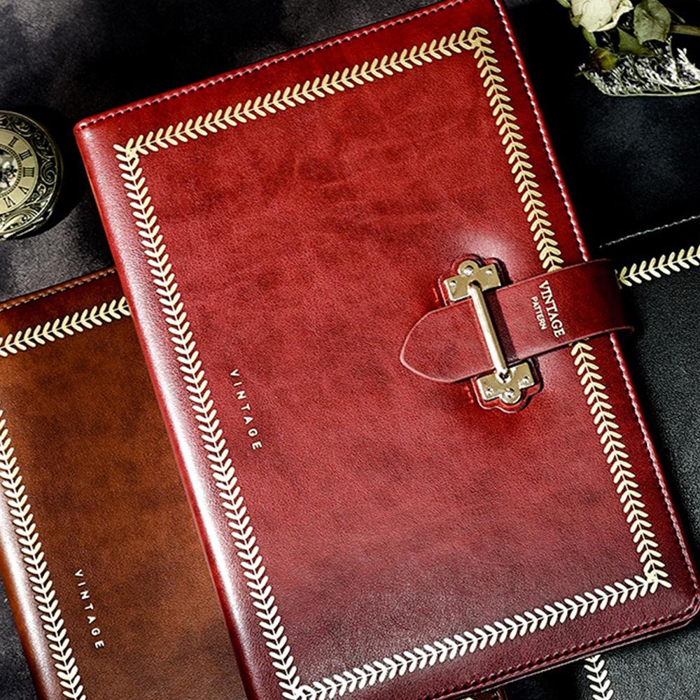 (Логотип можно выгравировать) Кожаная пряжка для блокнота А5, блокнот на руку, утолщенный студенческий дневник, блокнот, записная книжка, сменные внутренние страницы.