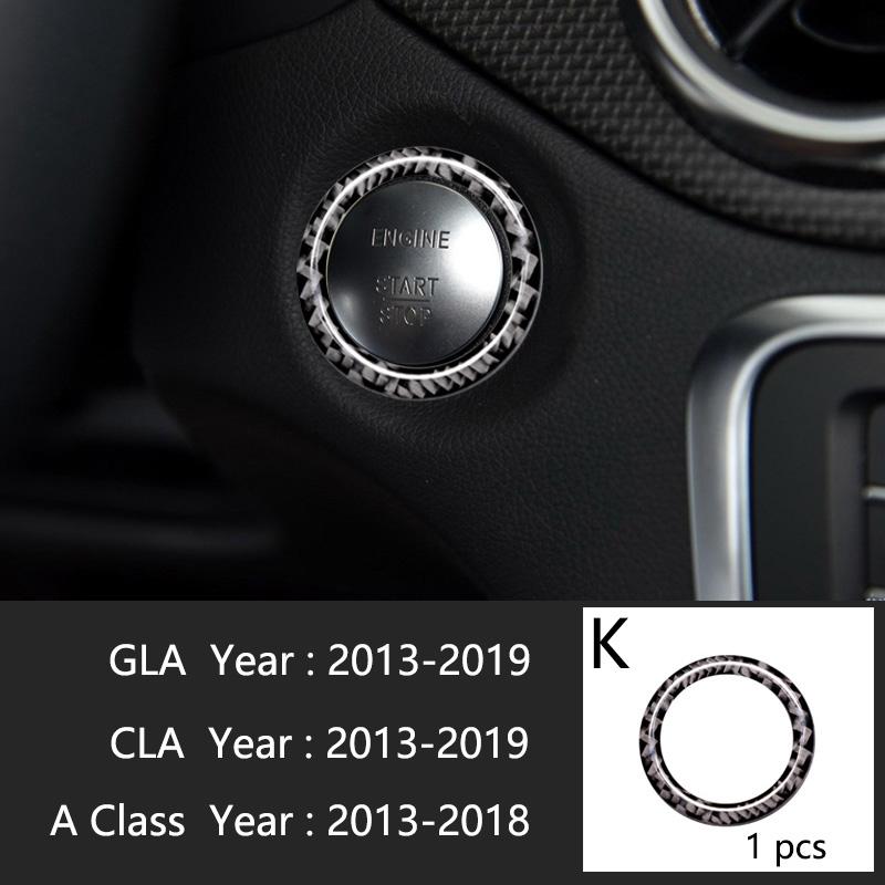 Автомобильный Стайлинг Карбоновая внутренняя панель кнопок Декоративная крышка Отделка Наклейка Рамка Для Mercedes Benz A Class W176 GLA X156 CLA