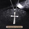 Ожерелье-крест из стерлингового серебра, гладкий кулон для мужчин и женщин, модный дизайн S925