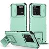 Противоударный чехол Peatkop для Xiaomi POCO X4 Pro 5G X3 NFC Push Pull Camera Protection Live Stand Phone Cover для POCO M3 M4 Pro