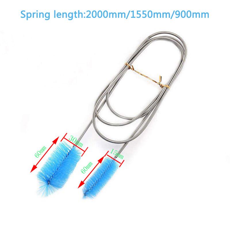 Популярный U-образный нейлоновый шланг для аквариума, пружинная щетка, щетка для воздушной трубки, щетка для чистки из нержавеющей стали, 1 шт., щетка