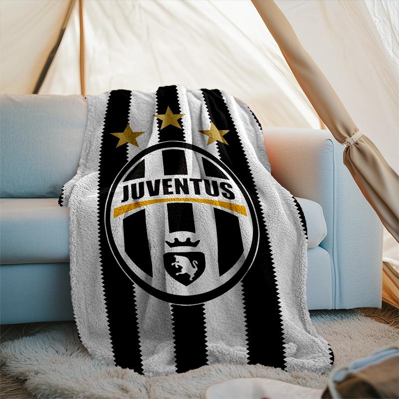 1PC Juventus Football Club Printed Soft Flannel Blanket Throw for Adult Bedroom Living Room Sofa Camping Travel Fan gifts Christmas Gifts