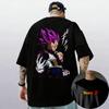 2026 новая футболка Dragon Ball Z для мужчин и женщин с принтом Сунь Укуна и Веджеты из чистого хлопка с коротким рукавом, в веселом стиле Харадзюку