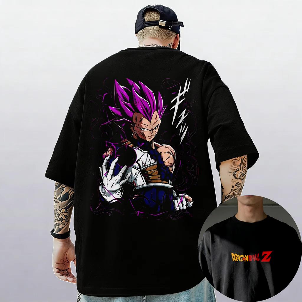 2026 новая футболка Dragon Ball Z для мужчин и женщин с принтом Сунь Укуна и Веджеты из чистого хлопка с коротким рукавом, в веселом стиле Харадзюку
