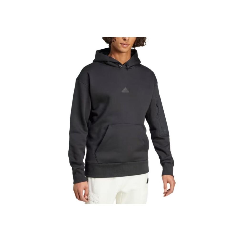 adidas Толстовка с капюшоном City Escape из флиса для мужчин, черная IY1501