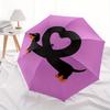 1pc Dachshund Love Automatic Folding Umbrella Portable Collapsible Design, 8-Rib Iron Frame, Durable Fabric, All-Season Casual Outdoor 157