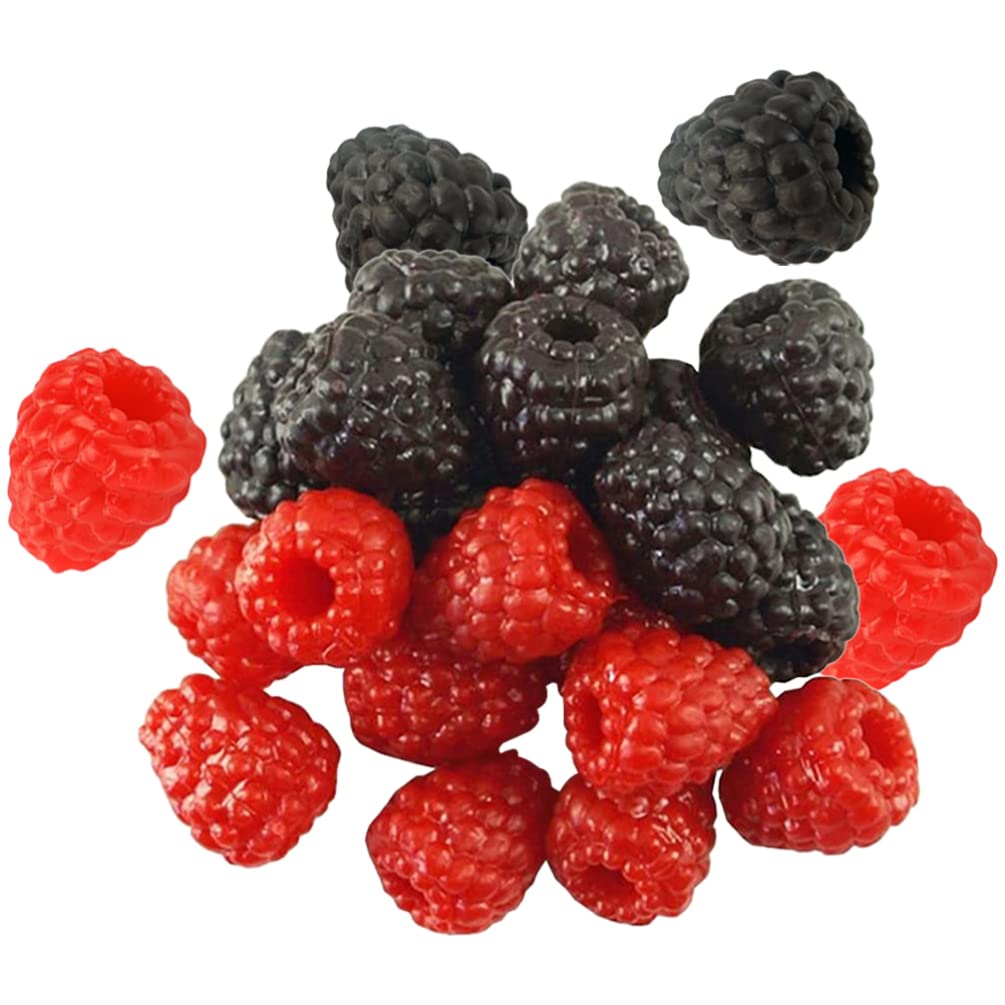 VORCOOL Food Sample Raspberry Simulation Fruit Blackberry Model Fake Real Look Fruit Food Model Photography Tools Pack of 40