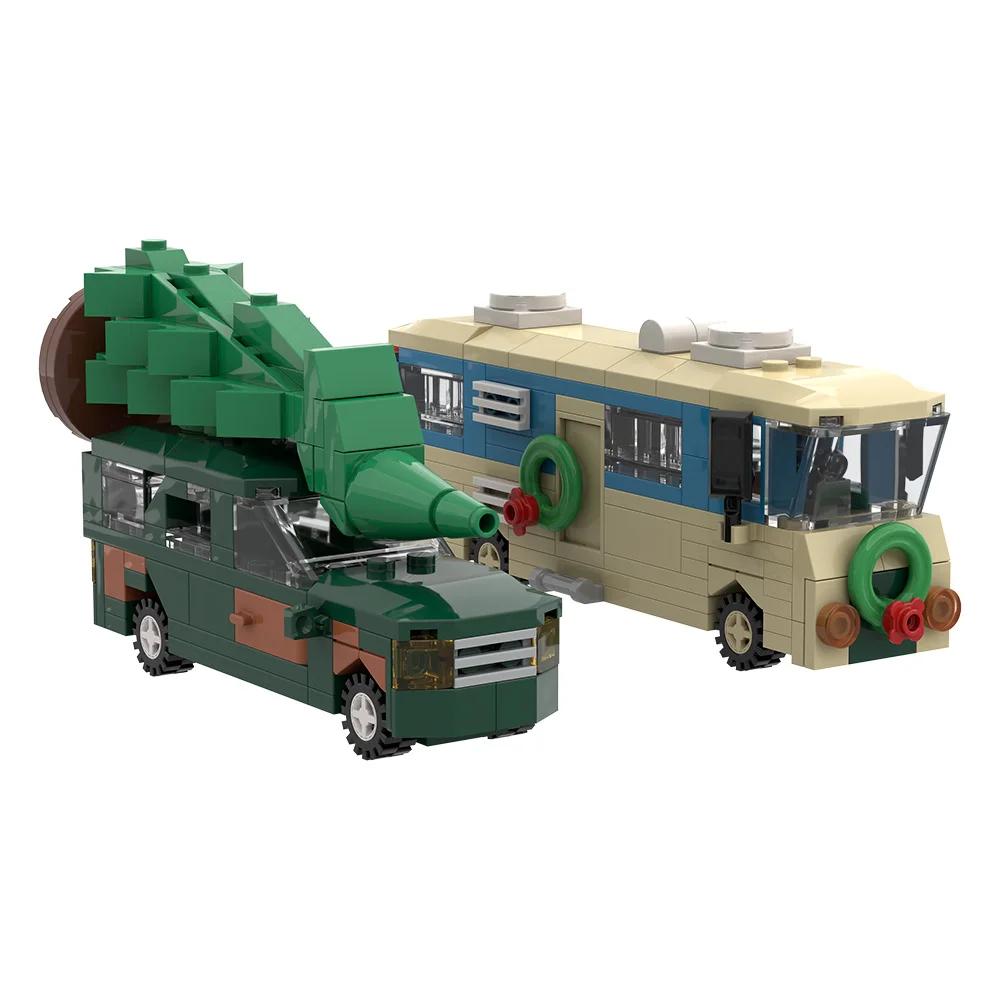 Gobricks MOC Рождественская история Мини-фургон Строительные блоки Кирпичики Игрушки Подарок